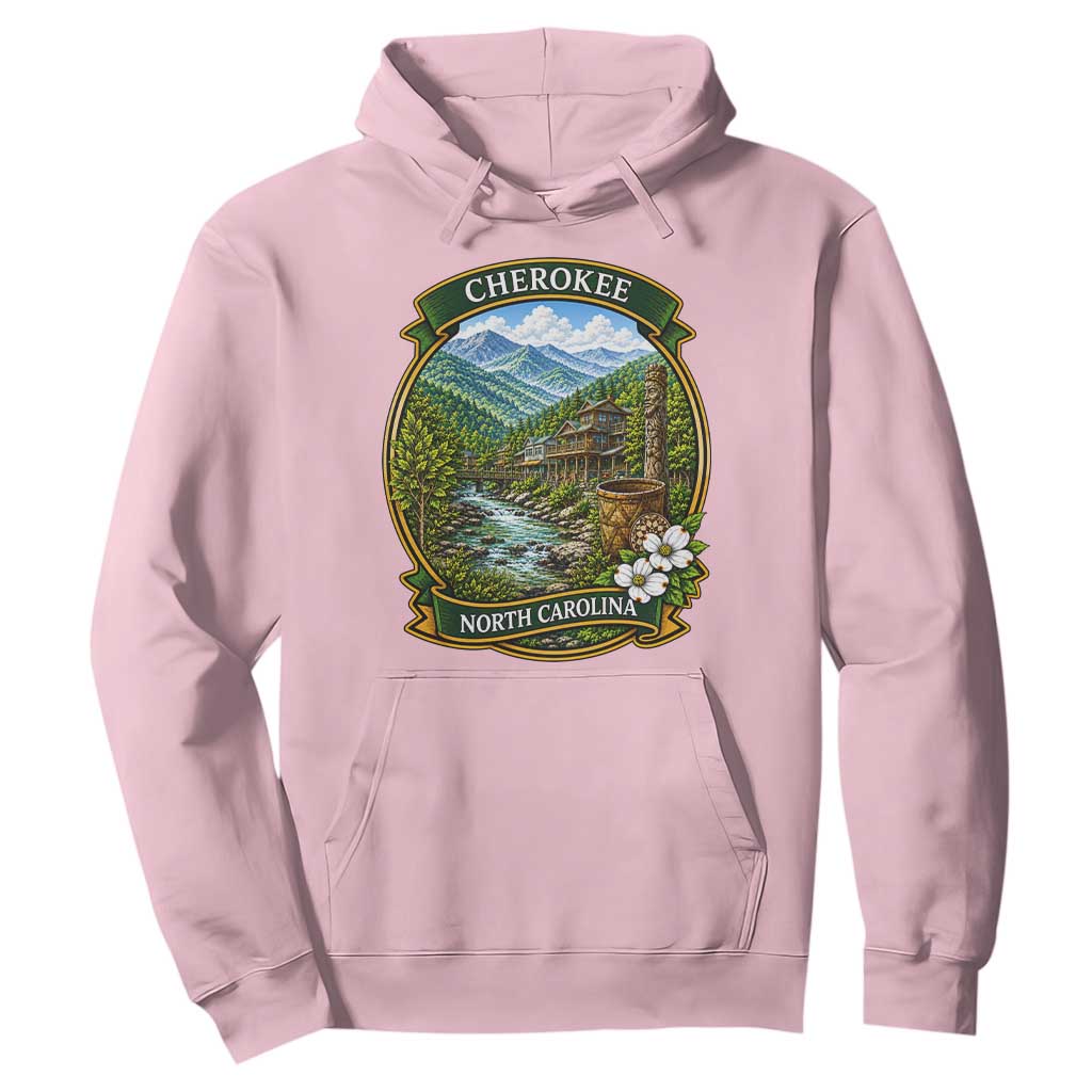 Vintage Great Smoky Mountains Hoodie Cherokee North Carolina Landscape