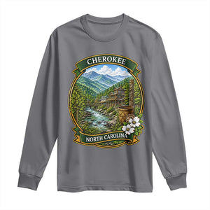 Vintage Great Smoky Mountains Long Sleeve Shirt Cherokee North Carolina Landscape