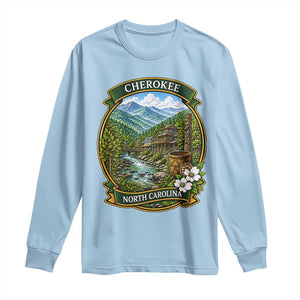 Vintage Great Smoky Mountains Long Sleeve Shirt Cherokee North Carolina Landscape