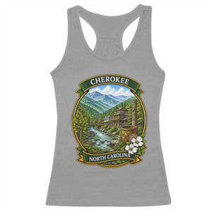 Vintage Great Smoky Mountains Racerback Tank Top Cherokee North Carolina Landscape