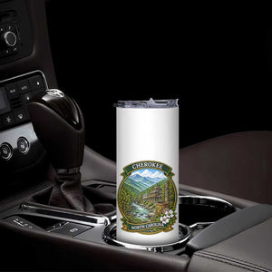 Vintage Great Smoky Mountains Skinny Tumbler Cherokee North Carolina Landscape