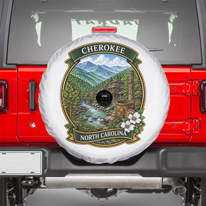 Vintage Great Smoky Mountains Spare Tire Cover Cherokee North Carolina Landscape