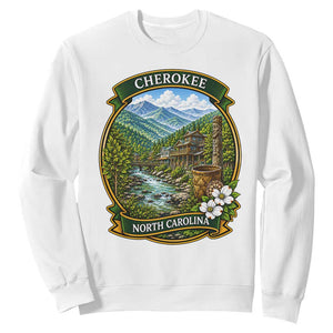 Vintage Great Smoky Mountains Sweatshirt Cherokee North Carolina Landscape