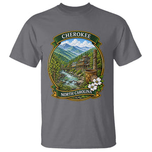 Vintage Great Smoky Mountains T Shirt Cherokee North Carolina Landscape