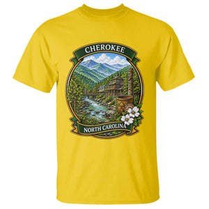 Vintage Great Smoky Mountains T Shirt Cherokee North Carolina Landscape