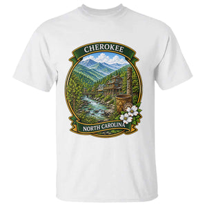 Vintage Great Smoky Mountains T Shirt Cherokee North Carolina Landscape