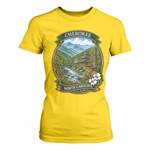 Vintage Great Smoky Mountains T Shirt For Women Cherokee North Carolina Landscape