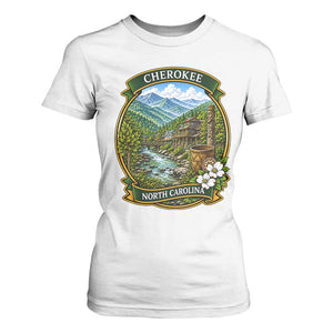 Vintage Great Smoky Mountains T Shirt For Women Cherokee North Carolina Landscape