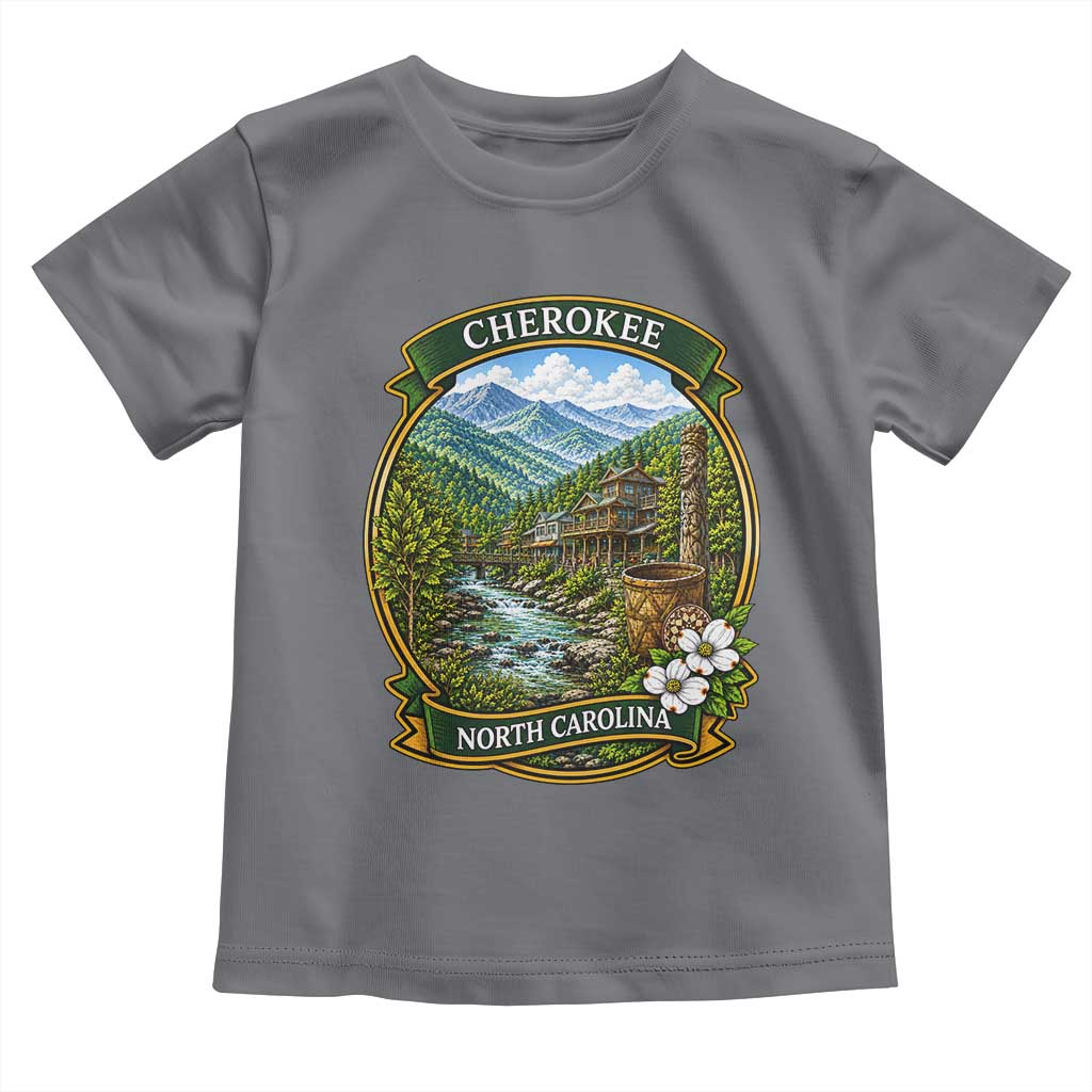 Vintage Great Smoky Mountains Toddler T Shirt Cherokee North Carolina Landscape