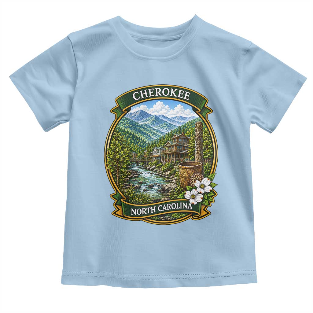 Vintage Great Smoky Mountains Toddler T Shirt Cherokee North Carolina Landscape