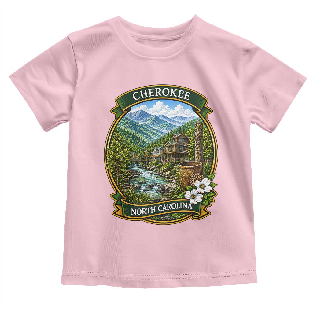 Vintage Great Smoky Mountains Toddler T Shirt Cherokee North Carolina Landscape