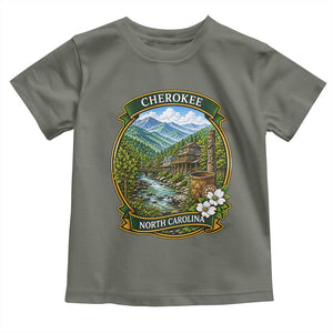 Vintage Great Smoky Mountains Toddler T Shirt Cherokee North Carolina Landscape
