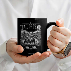 Cherokee History Native American Vintage Gift Coffee Mug They Survived Trail Of Tears