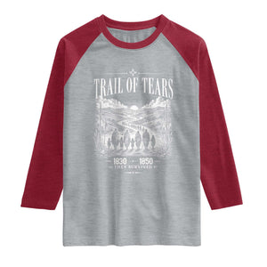 Cherokee History Native American Vintage Gift Raglan Shirt They Survived Trail Of Tears