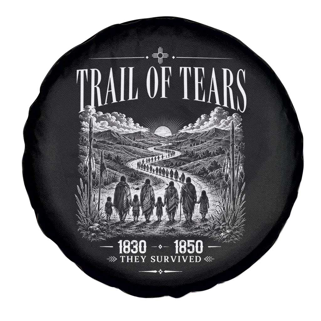 Cherokee History Native American Vintage Gift Spare Tire Cover They Survived Trail Of Tears