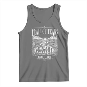 Cherokee History Native American Vintage Gift Tank Top They Survived Trail Of Tears