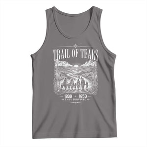 Cherokee History Native American Vintage Gift Tank Top They Survived Trail Of Tears