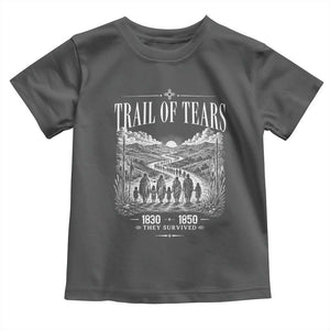 Cherokee History Native American Vintage Gift Toddler T Shirt They Survived Trail Of Tears