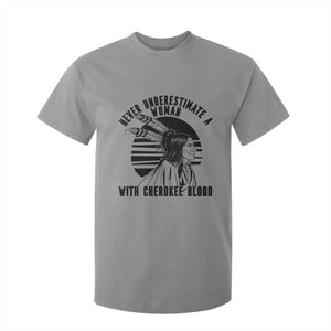 Never Underestimate A Woman With Cherokee Blood T Shirt For Kid Native American Heritage Gift