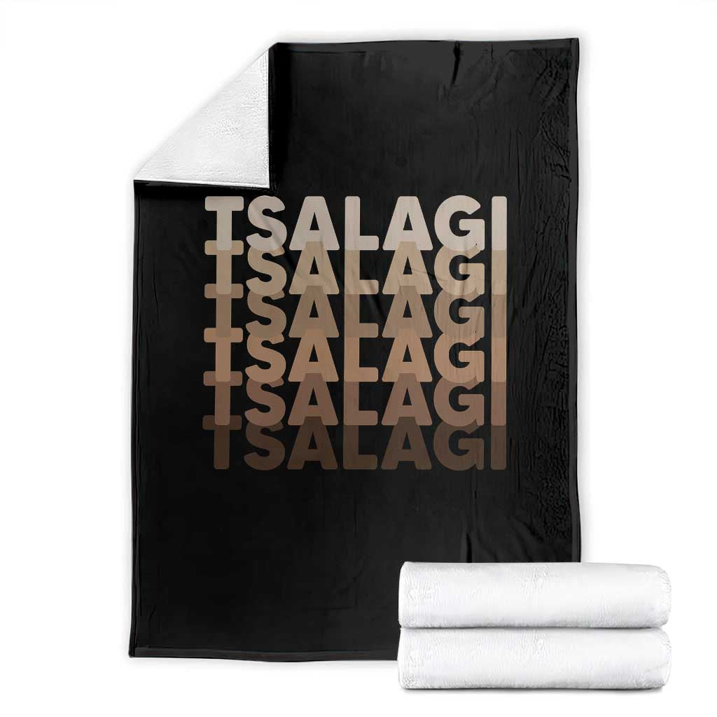 Cherokee Tsalagi Heritage Pride Stacked Typography Throw Blanket