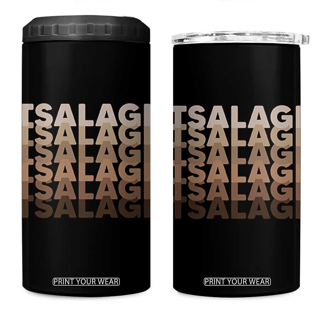 Cherokee Tsalagi Heritage Pride Stacked Typography 4 in 1 Can Cooler Tumbler
