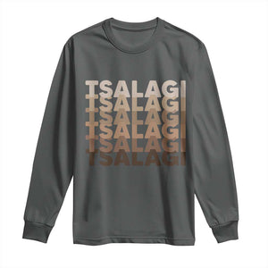 Cherokee Tsalagi Heritage Pride Stacked Typography Long Sleeve Shirt