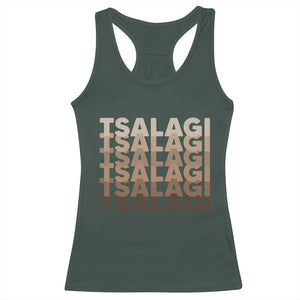 Cherokee Tsalagi Heritage Pride Stacked Typography Racerback Tank Top