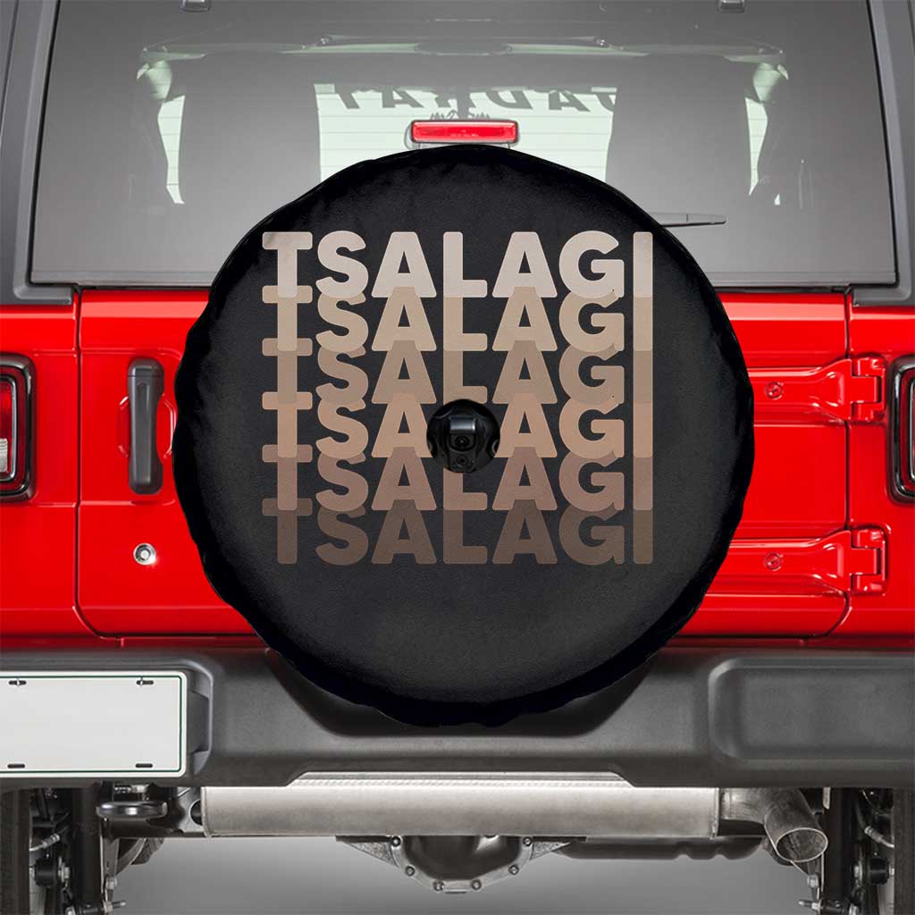 Cherokee Tsalagi Heritage Pride Stacked Typography Spare Tire Cover