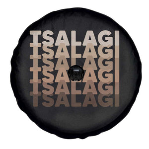 Cherokee Tsalagi Heritage Pride Stacked Typography Spare Tire Cover