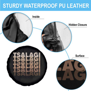 Cherokee Tsalagi Heritage Pride Stacked Typography Spare Tire Cover
