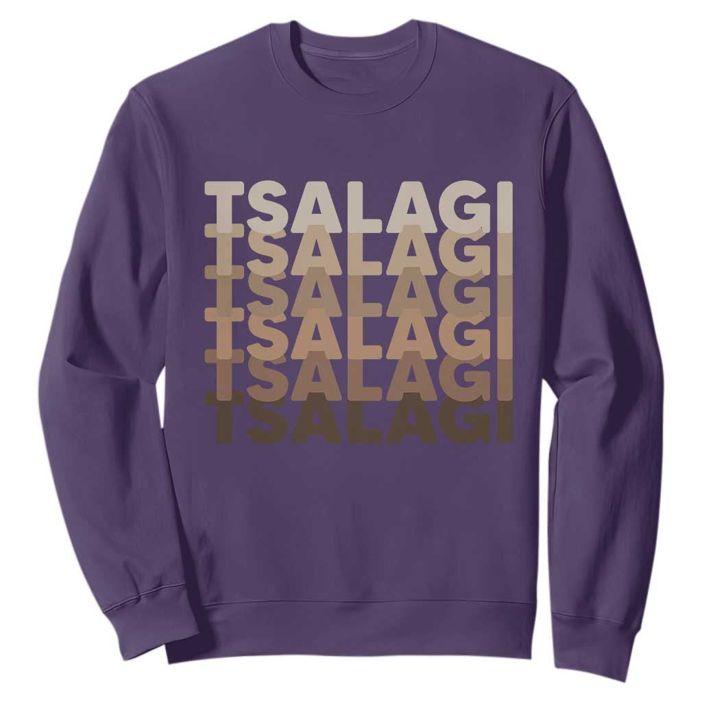 Cherokee Tsalagi Heritage Pride Stacked Typography Sweatshirt