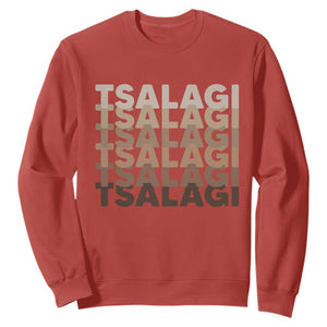 Cherokee Tsalagi Heritage Pride Stacked Typography Sweatshirt