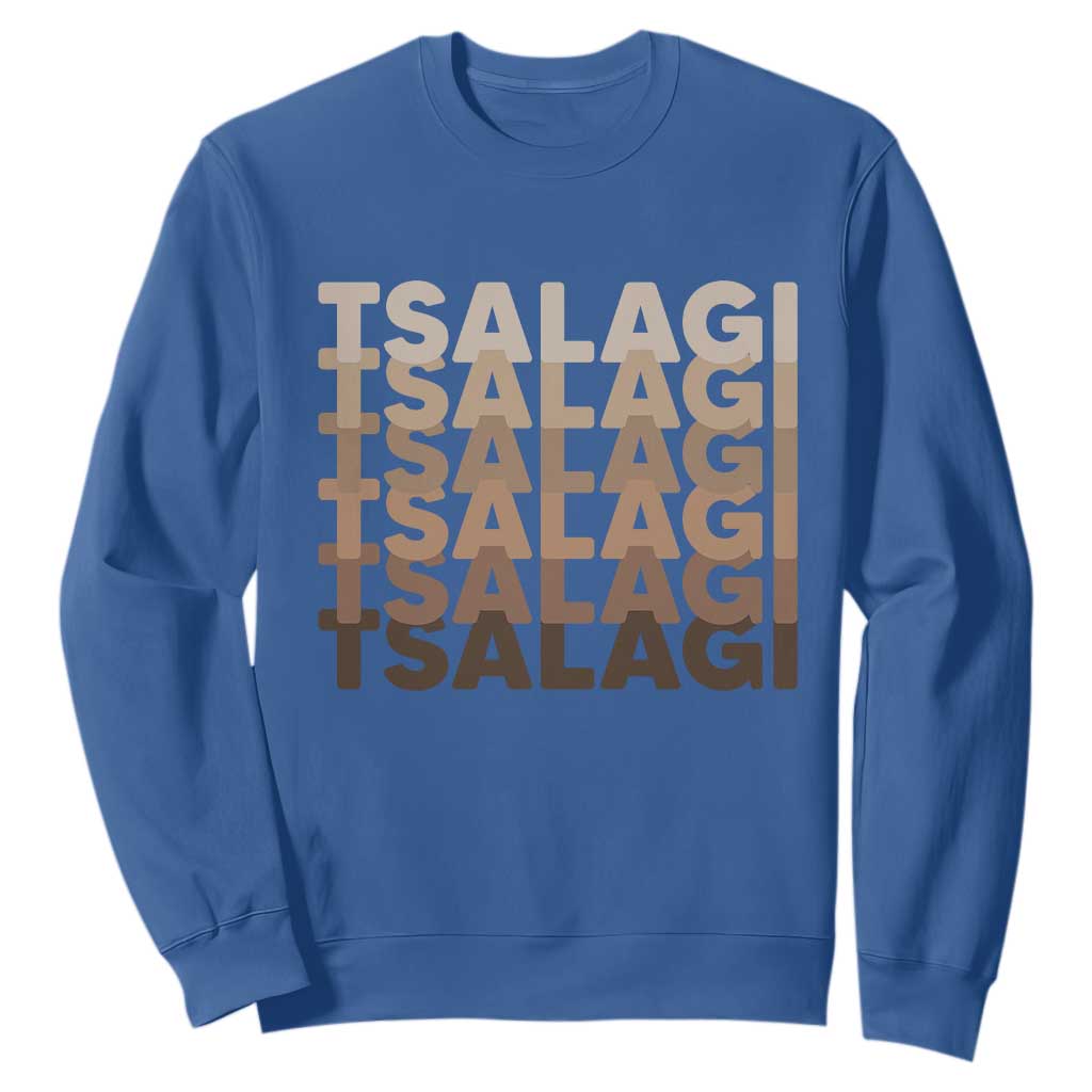 Cherokee Tsalagi Heritage Pride Stacked Typography Sweatshirt