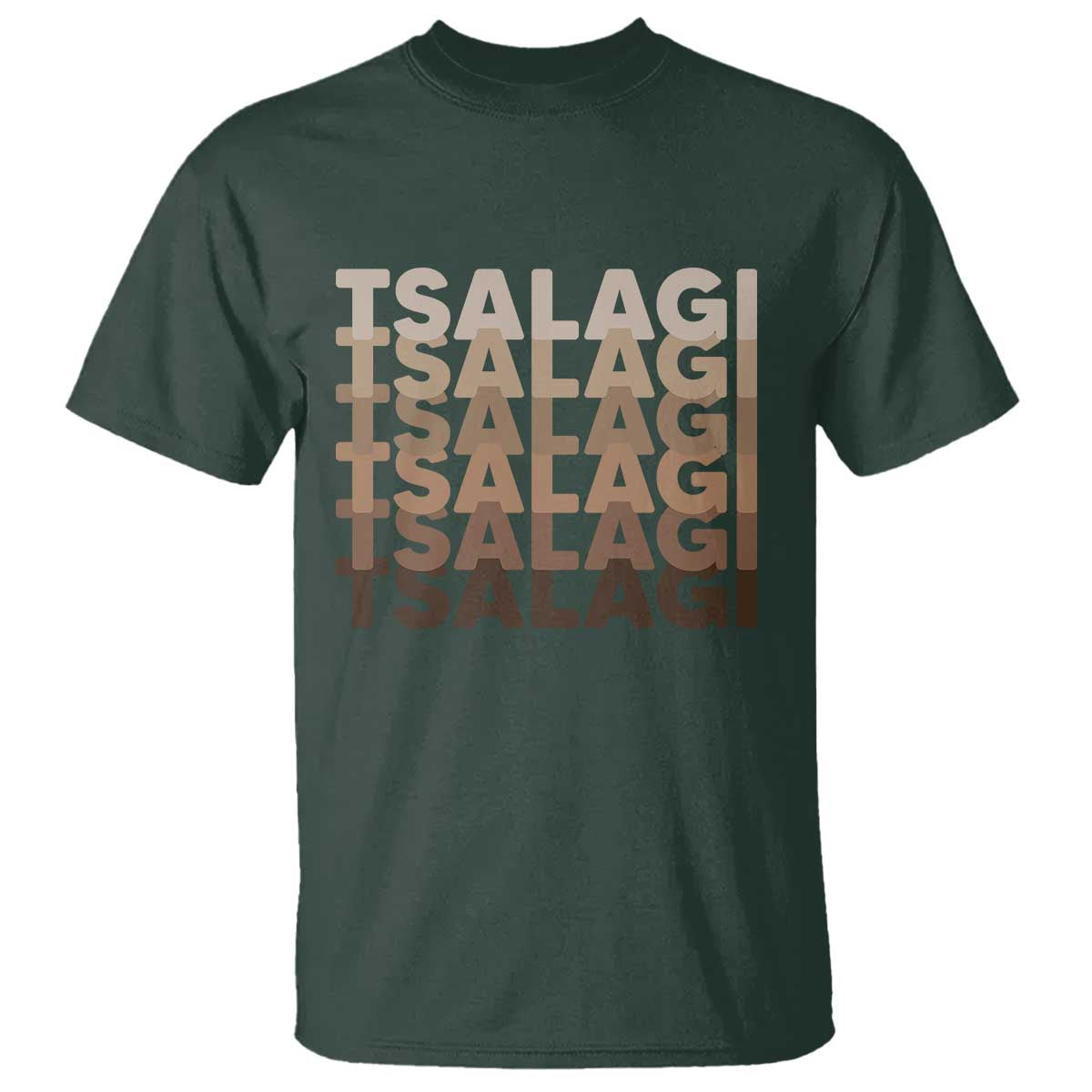Cherokee Tsalagi Heritage Pride Stacked Typography T Shirt