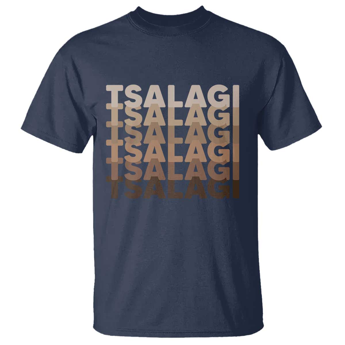 Cherokee Tsalagi Heritage Pride Stacked Typography T Shirt