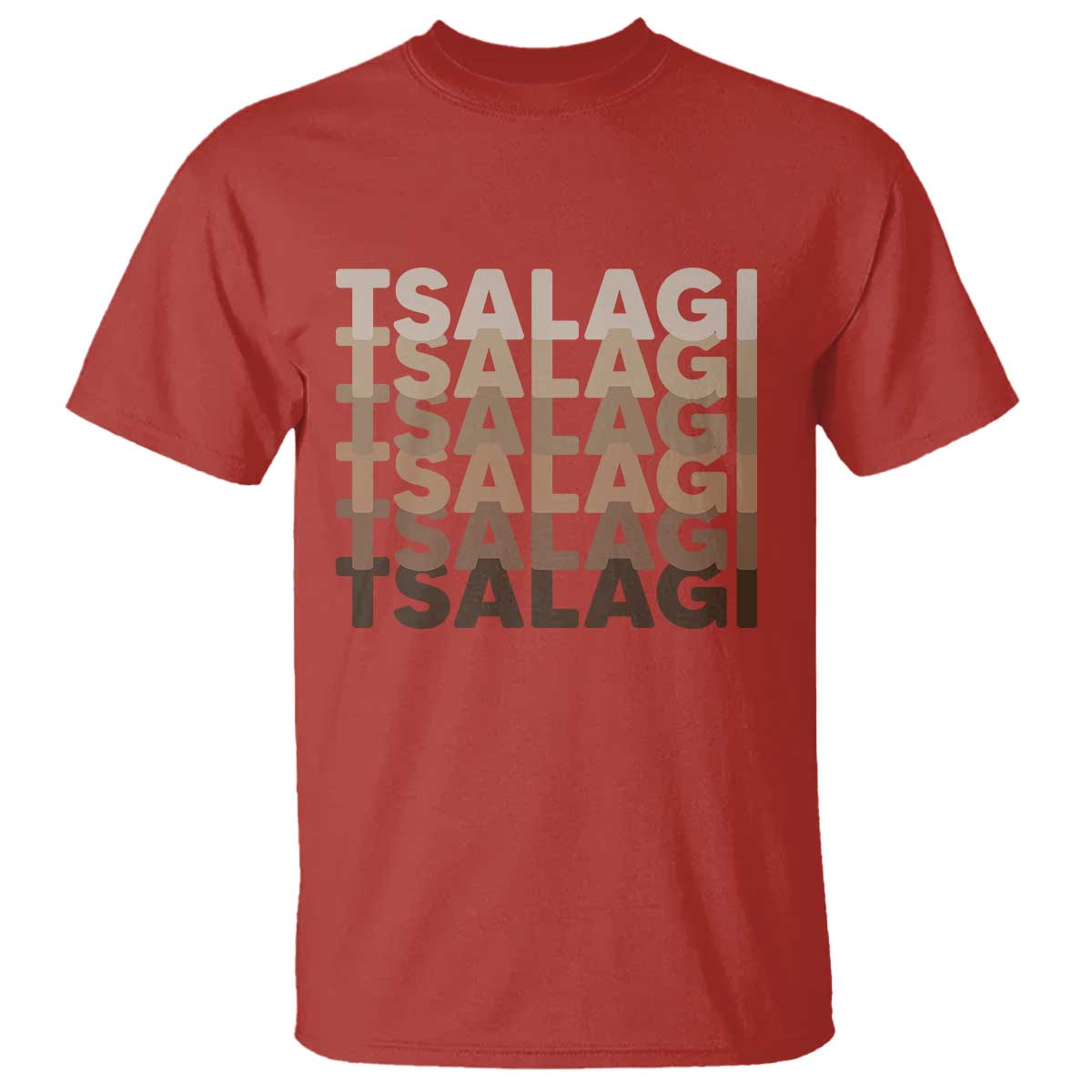 Cherokee Tsalagi Heritage Pride Stacked Typography T Shirt
