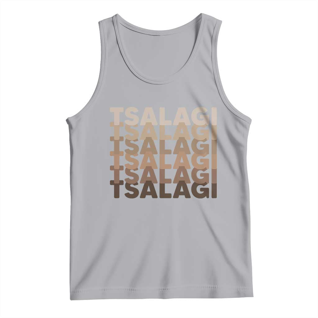 Cherokee Tsalagi Heritage Pride Stacked Typography Tank Top