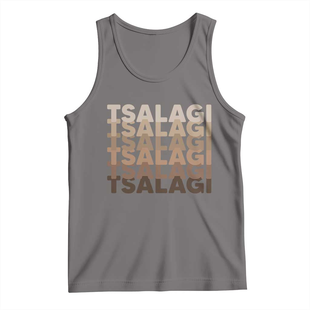Cherokee Tsalagi Heritage Pride Stacked Typography Tank Top