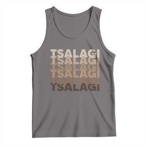 Cherokee Tsalagi Heritage Pride Stacked Typography Tank Top