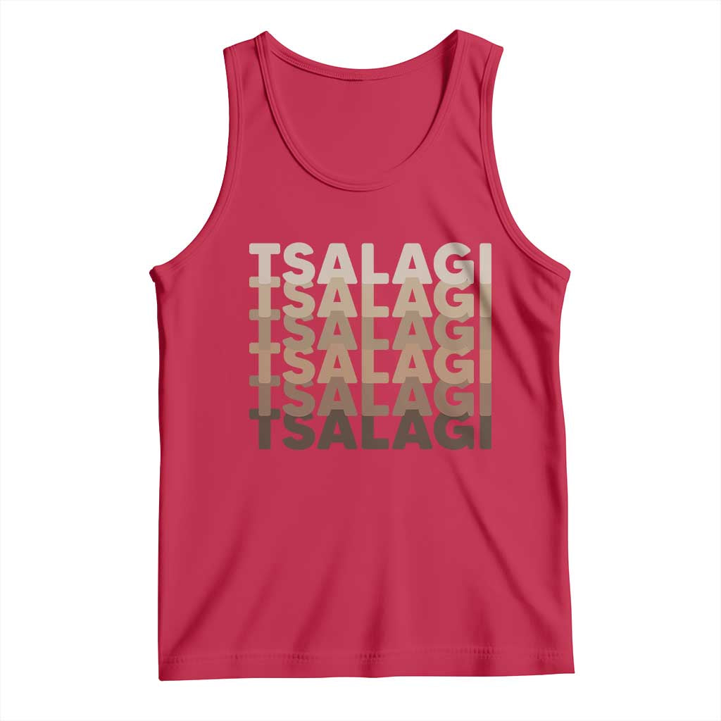 Cherokee Tsalagi Heritage Pride Stacked Typography Tank Top