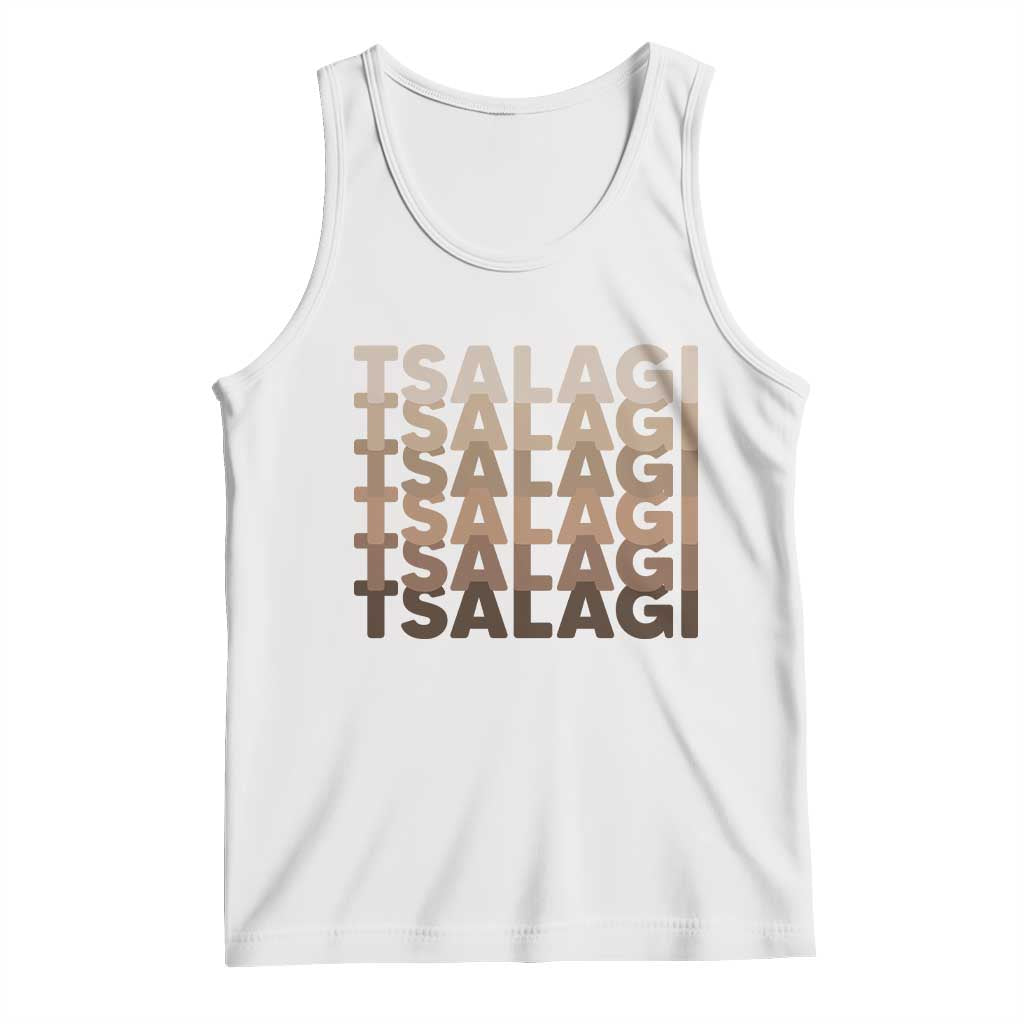 Cherokee Tsalagi Heritage Pride Stacked Typography Tank Top