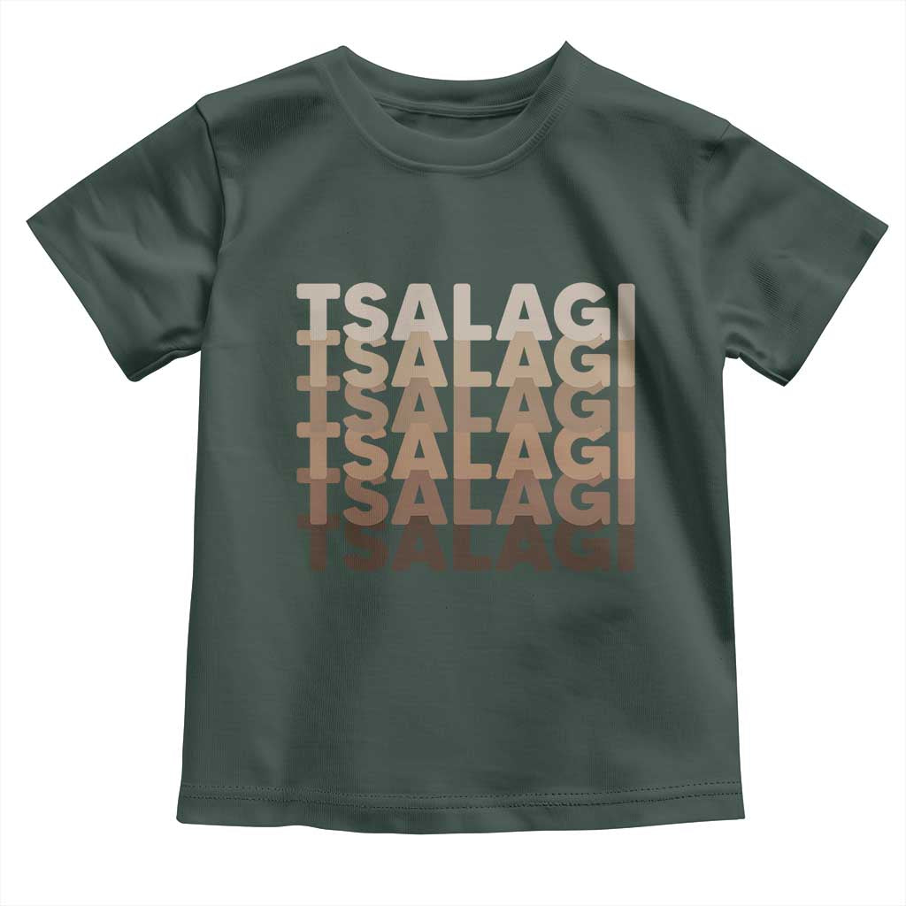 Cherokee Tsalagi Heritage Pride Stacked Typography Toddler T Shirt