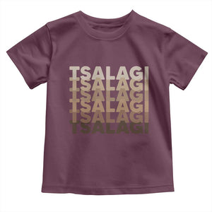 Cherokee Tsalagi Heritage Pride Stacked Typography Toddler T Shirt