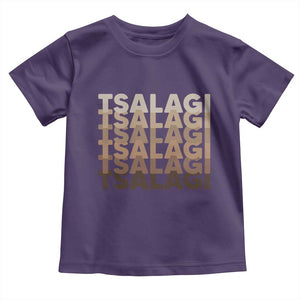 Cherokee Tsalagi Heritage Pride Stacked Typography Toddler T Shirt