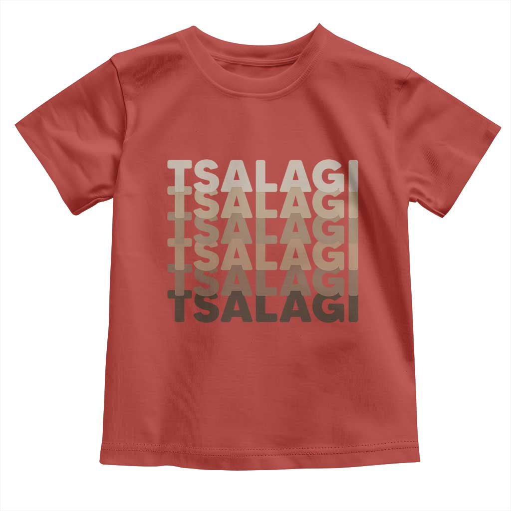 Cherokee Tsalagi Heritage Pride Stacked Typography Toddler T Shirt