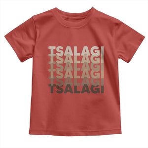 Cherokee Tsalagi Heritage Pride Stacked Typography Toddler T Shirt