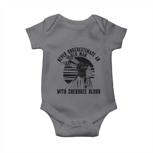 Never Underestimate An Old Man With Cherokee Blood Baby Onesie Native American Heritage Gift