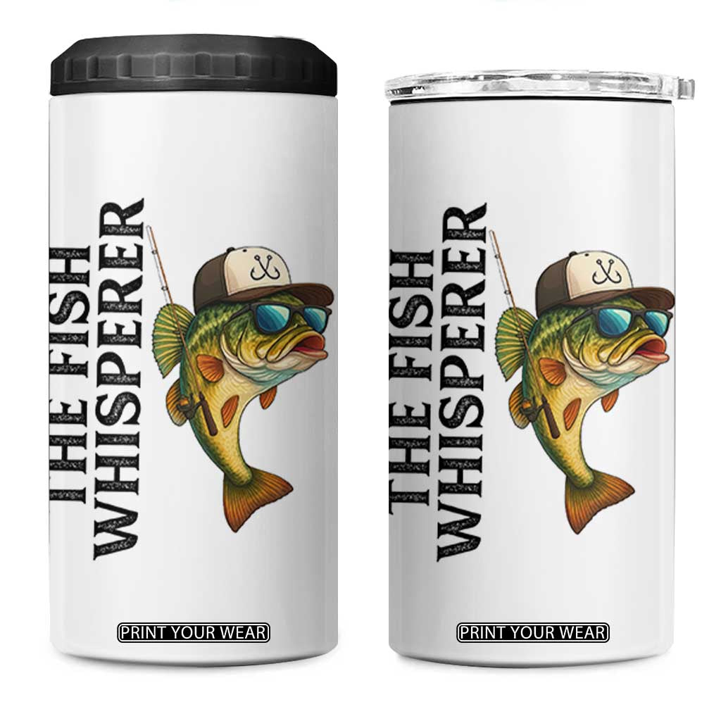Funny The Fish Whisperer Fishing 4 in 1 Can Cooler Tumbler Angler Lover Gift TS12 One Size: 16 oz White Print Your Wear