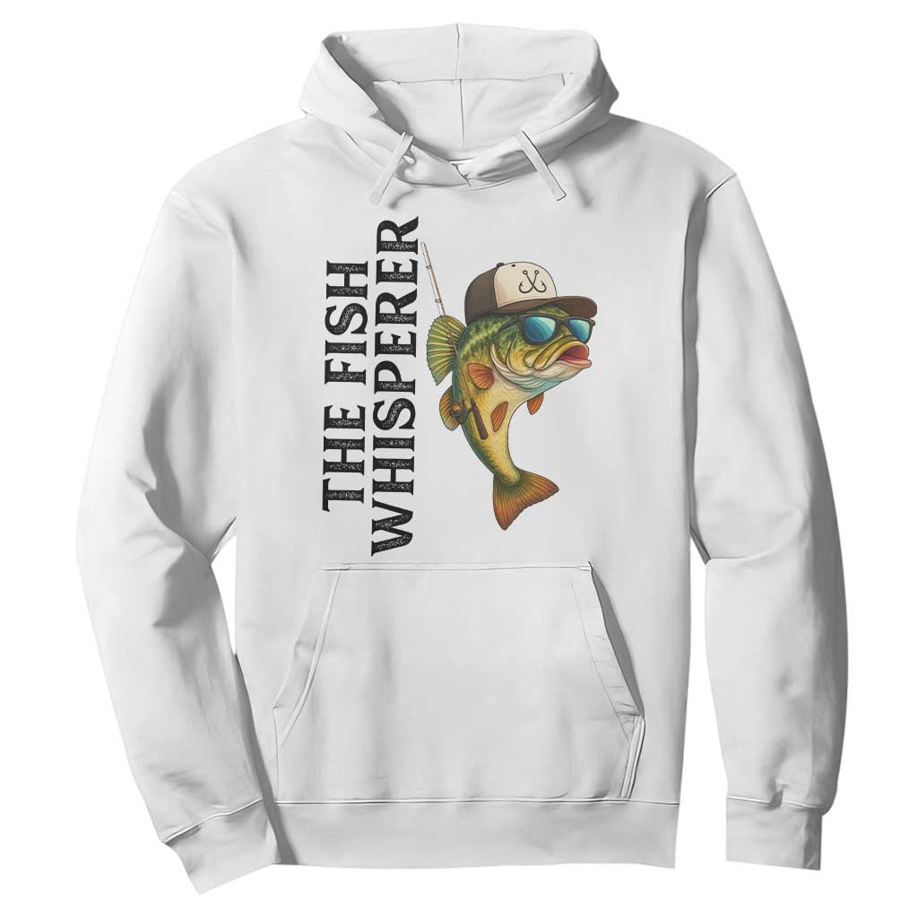 Funny The Fish Whisperer Fishing Hoodie Angler Lover Gift TS12 White Print Your Wear