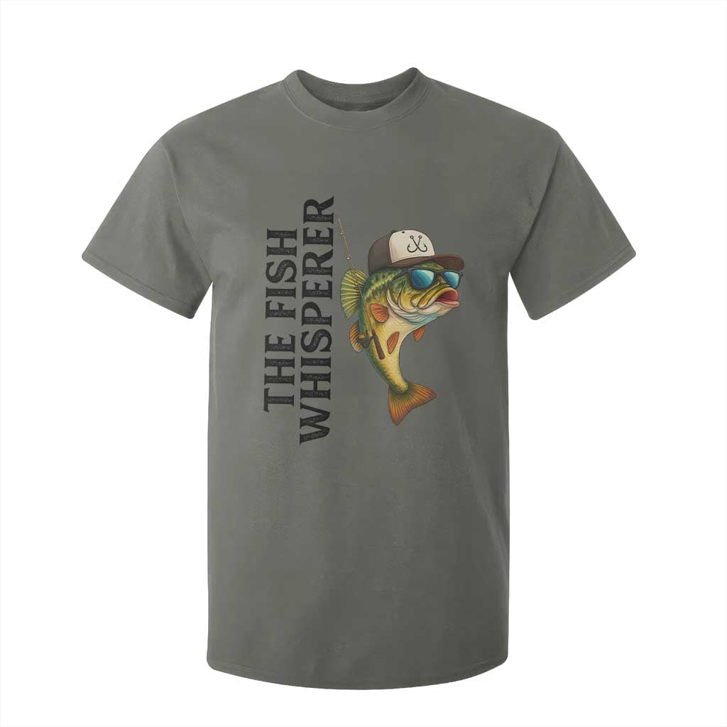 Funny The Fish Whisperer Fishing T Shirt For Kid Angler Lover Gift TS12 Military Green Print Your Wear